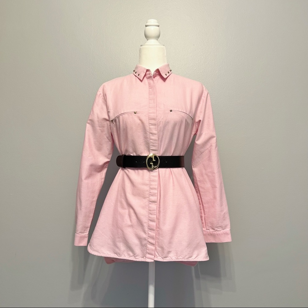 ZARA Pastel Pink Studded Shirt